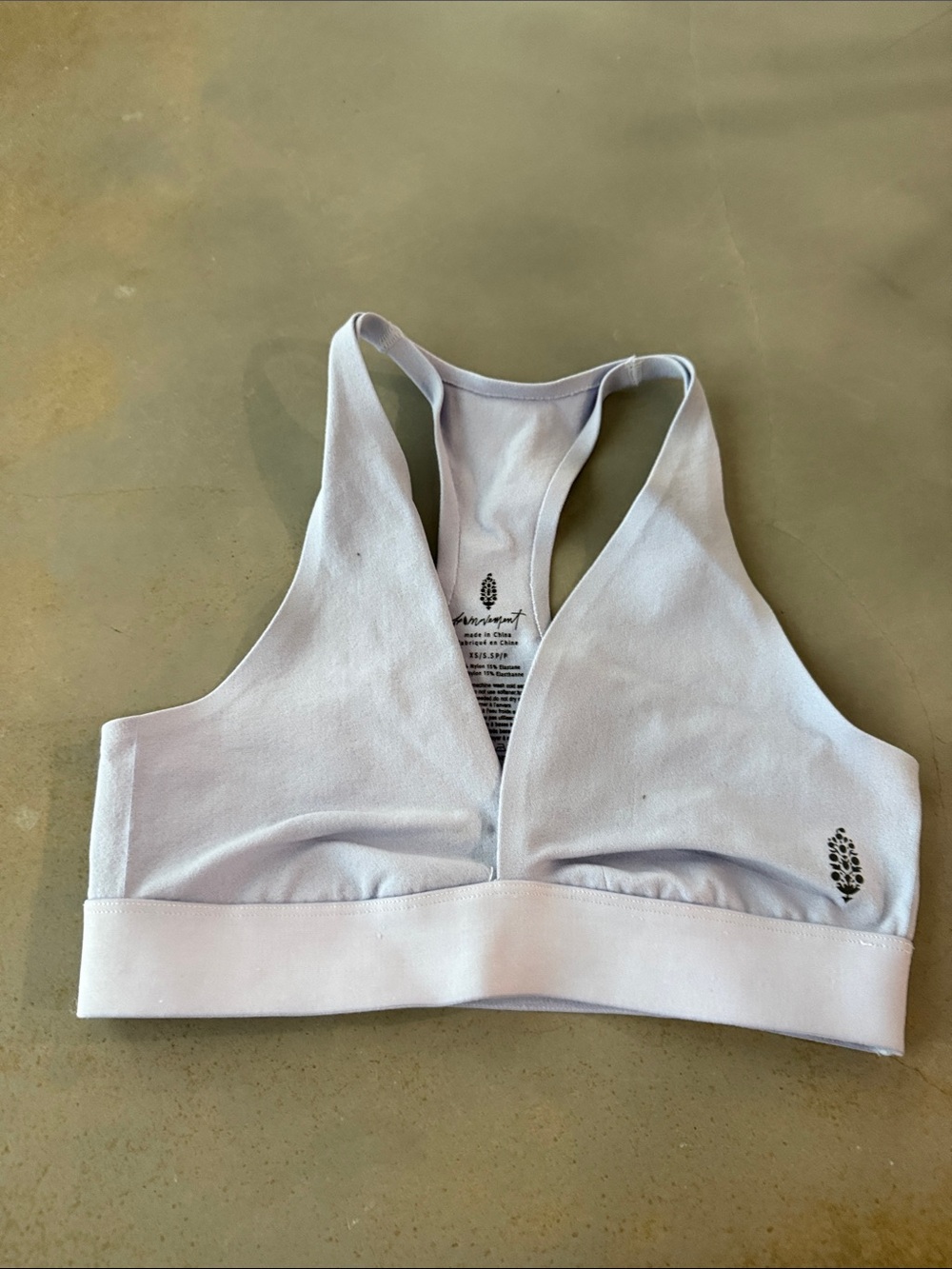 Free People Light Lavender Racerback Sports Bra